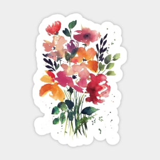 Watercolor Flowers 11, Bouquet Illustration Sticker